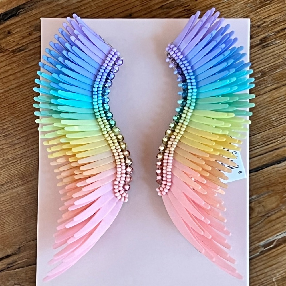 🌺🎉HP🎉🌺 NWT Mignonne Gavigan Madeline Earrings Rainbow Pastel - Picture 11 of 16